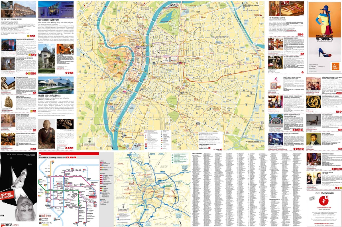 Lyon শহরের মানচিত্র