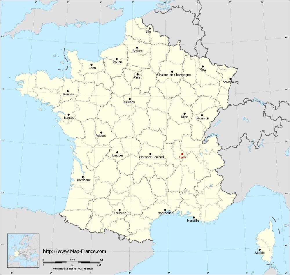 Lyon মানচিত্রে
