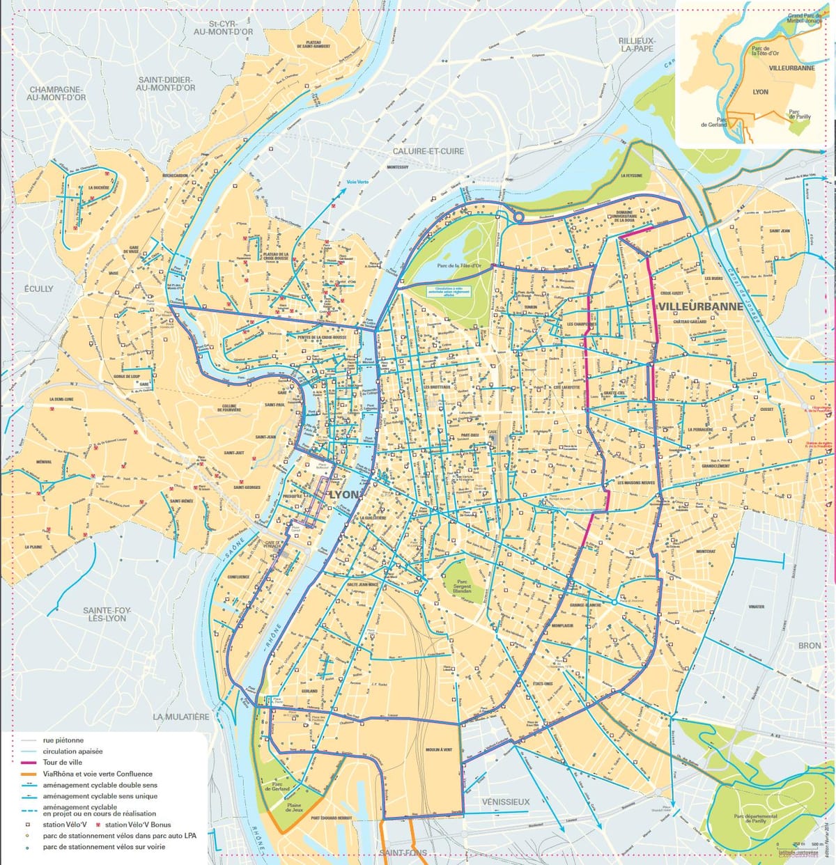 মানচিত্র লিয়ন সাইকেল