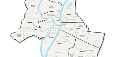 মানচিত্র লিয়ন অ্যারোঁদিসেমেন্ট