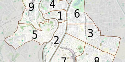 মানচিত্র লিয়ন arrondissements